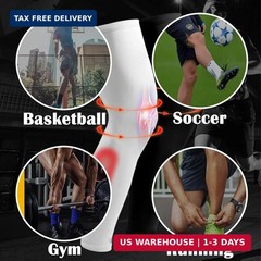 smilixin 2 Pairs Leg Sleeves,Full Leg Compression Sleeve for Men Women,Long Knee