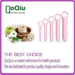 5-Pack Silicone Dilators for Pelvic Floor Health in Pink – Storage Bag Included