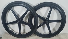 24″ x 1 3/8″ XCORE Solid Flat-Free Quick Release Wheelchair Wheels + Axle Pins