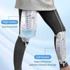 5 Pack 1000mL Catheter Leg Bags for Men and Women,Urinary Drainage Bag with A…