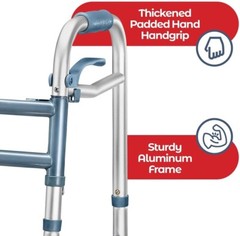 Walker with Wheels, Adjustable Walker, Folding Walker with Arm Support Walker