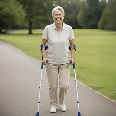 PEPE Mobility – Forearm Crutches for Adults (x2 Units, Open 2 unités, Blue