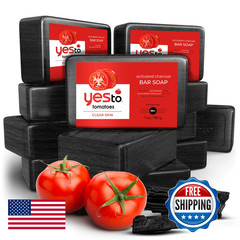 Yes To Tomatoes Charcoal Bar Soap Tomato Extracts Sunflower Seed Oil –
