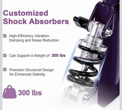Blessreach Knee Scooter Walker Steerable Foldable 300Lb Brake, Wb-2202
