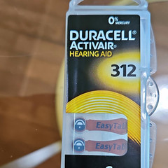Duracell Activair Hearing Aid Batteries Size 312 Brown PR41 1.45V 6-Pack EasyTab