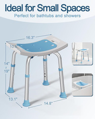 Shower Chair for inside Shower, Adjustable Height Shower Stool | Shower Seat for