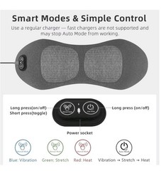 3-in-1 Back Massager with Heat & Vibration- Smooth Spine Triple Fusion Lumbar