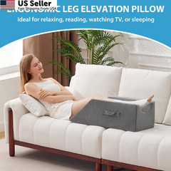 MEGCXIT Leg Pillow Elevation Blood Circulation, Wedge Single Leg, Grey