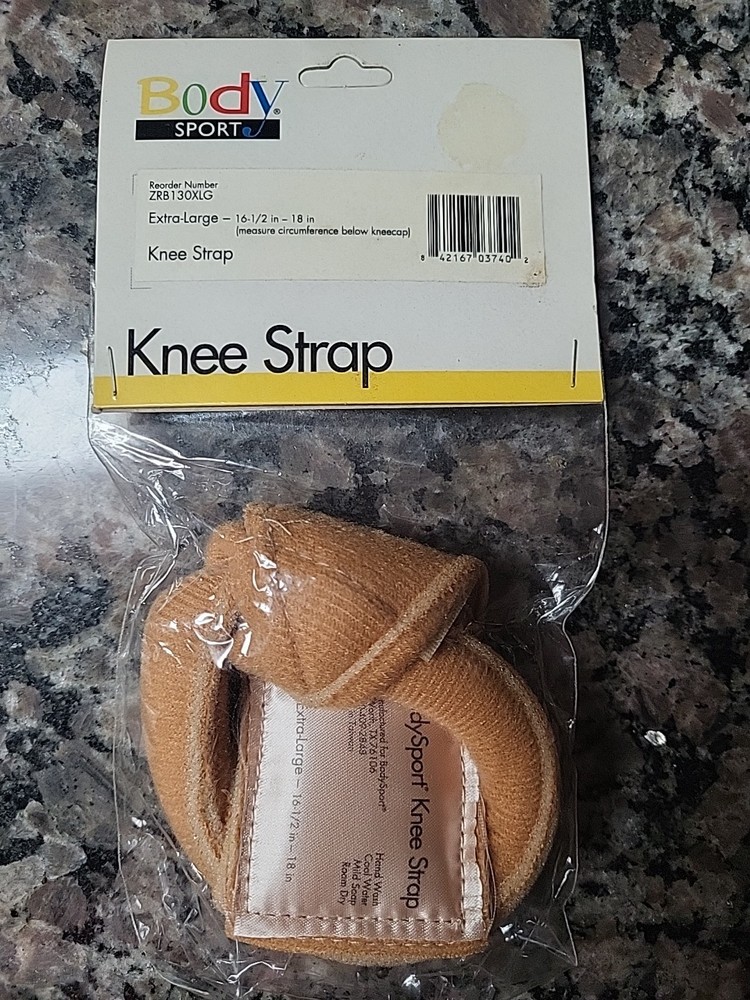 Body sport knee strap New biege size 14.5-16.5 in & XL size 16.5-18 inches