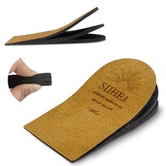 SIIHEA Adjustable Heel Lifts Inserts, 1/8“ Height Medium(1Pair), Brown