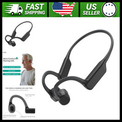 Bone Conduction Hearing Aid for Seniors, Open-Ear Rechargeable Amplifier