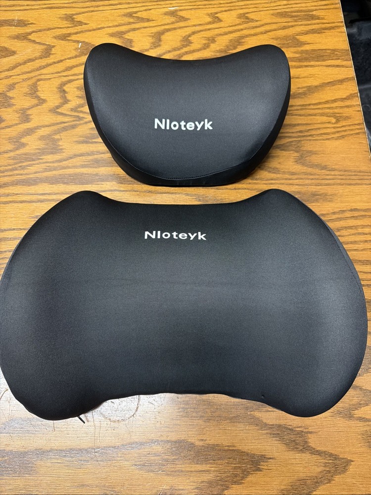 Nioteyk Memory Foam Neck & Lumbar Support Cushion 2 Piece Set Car Pillow