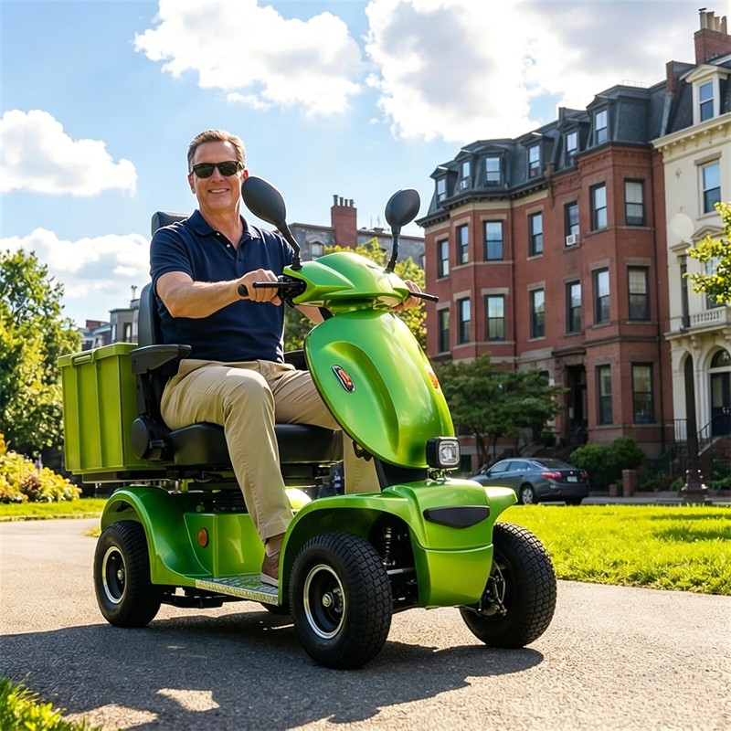 1000W 4-Wheel Heavy Duty Seniors Mobility Scooter 48V 20Ah 15 mph 33 Miles 500lb