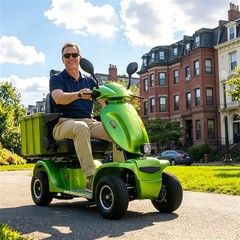 1000W 4-Wheel Heavy Duty Seniors Mobility Scooter 48V 20Ah 15 mph 33 Miles 500lb