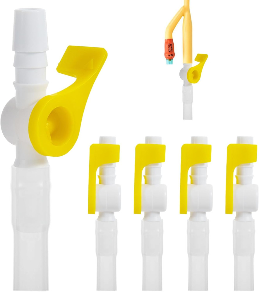 5 Packs Catheter Valve, Urine Drainage Catheter Valves, Comfortable Easy to Use
