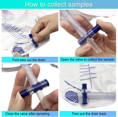 Urinary Drainage Bag with Anti-Reflux Chamber, Urine Bag with 2000 Ml Volume, 48