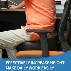 Leather Seat Cushion Extra-Thick Booster for Office Chair to Rise Height