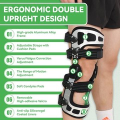 Double Knee Brace for OA Management – Post-Surgery Support for Mild Arthritis ﻿