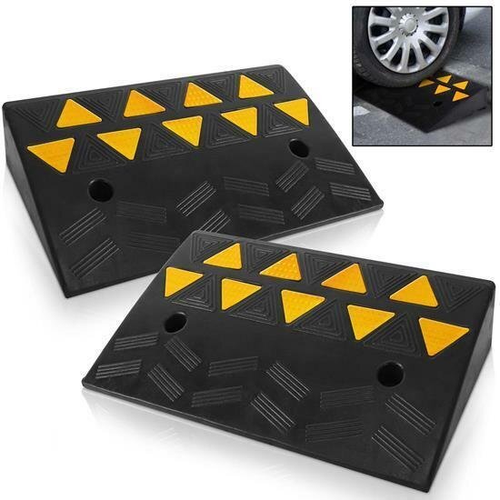 Pyle Car/Truck Curb Ramps Kit – Bridge for Vehicle (2pcs) Black PCRBDR45
