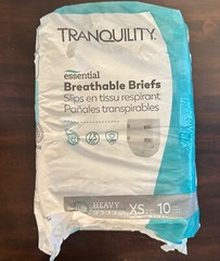 Tranquility Essential Incontinence Brief XS Breathable 2743 Heavy 30 Ct