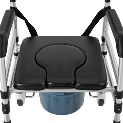 Shower Chair Height Adjustable Freestanding Folding Shower Chair w/ Bidet 160kg