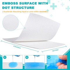90 PCS Super Absorbent Commode Pads for Bedside Bucket, Liners with Gel, Potty