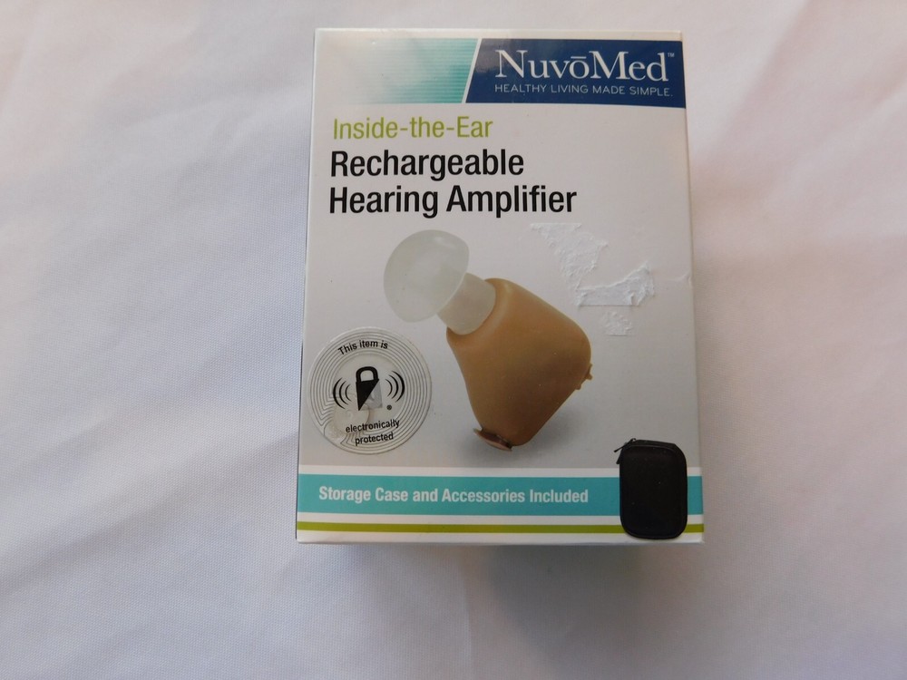 NuvoMed Inside-the-Ear Rechargeable Hearing Amplifier with Case 1 UNIT I device