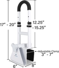 Vaunn Bathtub Grab Bar with Adjustable Height – Safety Rail for Seniors