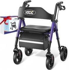 Walkers for Seniors, Z21 Rollator Walker with Seat Supports 350lb, 8″ Big Wheels