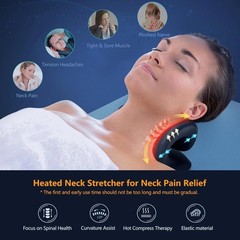 Neck Stretcher Heated for Pain Relief Cervical Traction Device Pillow Graphene