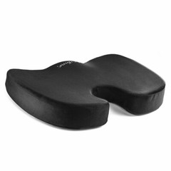 SnugPad 100% Memory Foam Non-Slip Orthopedic Coccyx Tailbone – BLACK – 2 pack