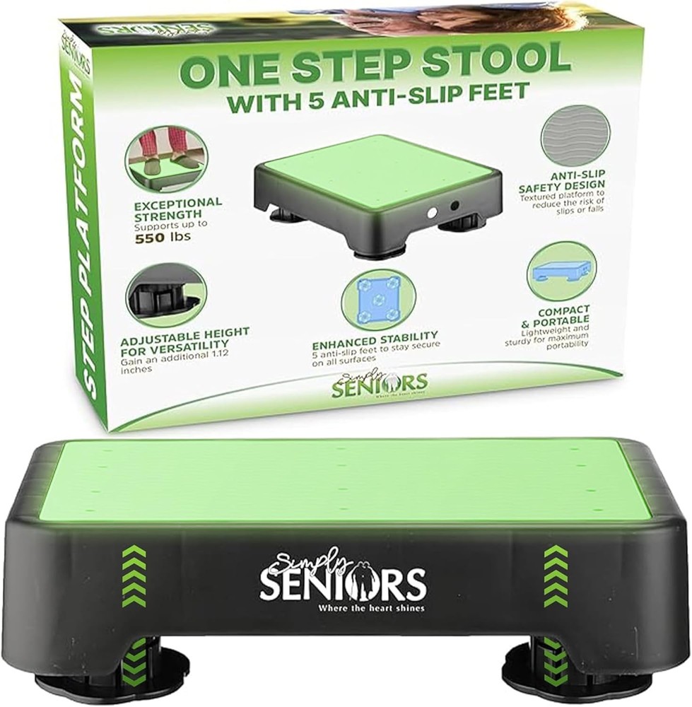 Portable Plastic Step Stool, Heavy Duty Non-slip Assist Stool for Adults Seniors