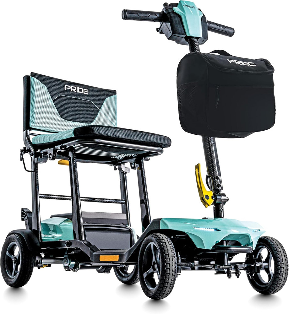 Pride Go Go Super Portable Travel Scooter + Optioinal Armrest, Travel Bag Kit, F