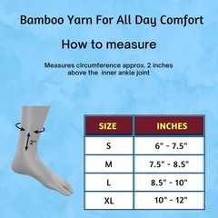 1 PAIR BAMBOO COMPRESSION ANKLE SUPPORT BRACE GUARD ARTHRITIS PAIN SPORTS
