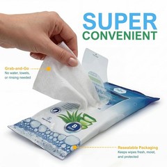 Hospital Wipes for Bathing, Waterless Rinse Free Bath Wipes for Adults, Micro…