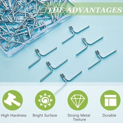 Gisafai 100 Piece Lawn Chair Webbing Clips – 8.2D x 5.1W x 0.6H in, Silver