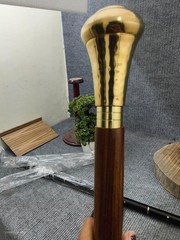 Brass Antique Designer Ball Head Handle Wooden Vintage Walking Cane Style Stick