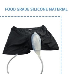 Male Wearable Incontinence Pants Urinal Leg Bag Silicone Urine Funnel Collector