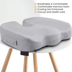 GRAND PITSTOP Gel Memory Foam Seat Cushion – Orthopedic Ergonomic Cushion for