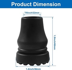 4Pcs Cane Tips 3/4 Inch Heavy Duty Rubber Cane Tips Anti Slip TPR Replacement…