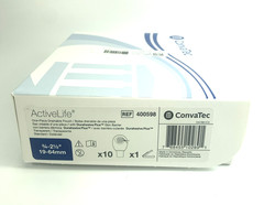 10 Convatec 400598 Ostomy Pouch 3/4-2 1/2″ One-Piece Drainable 12 Inch Exp 2030