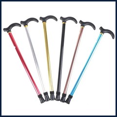Aluminum Alloy Adjustable Walking Stick 75-90cm Anti-Skid Hiking Cane Height