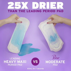 Poise Incontinence Pads, 4 Drop Moderate Absorbency, Regular Length 132 Count