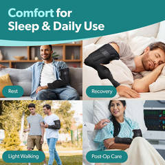 Elbow Immobilizer Brace | Removable Long Arm Cast and Soft Forearm Orthosis Spli