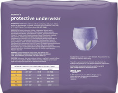 Amazon Basics Incontinence Underwear for Women, Large, Pack of 18