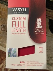 Vasyli Medical Custom Full-Length Moldable Orthotic Insoles Adult Small Red NEW