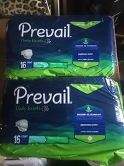 2-Pk Prevail Daily Briefs Discreet Adult SM 20-31” Incontinence Underwear 16ct