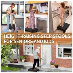 One Step Stool 550 Lbs Load Capacity Portable Safety Platform for Seniors