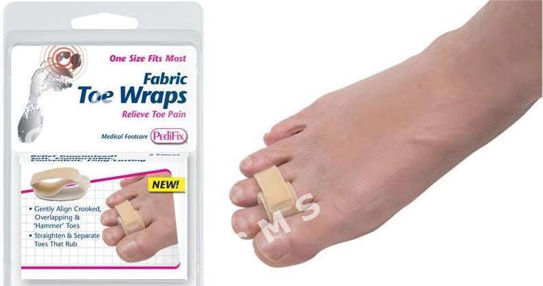 PEDIFIX Fabric Hammer Toe Wraps Crooked Pain Strap Separator 2/PK TowWraps P6055