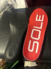 SOLE Active Medium Orthotic Insoles with Met Pad Red Size M 8,W 10 – New